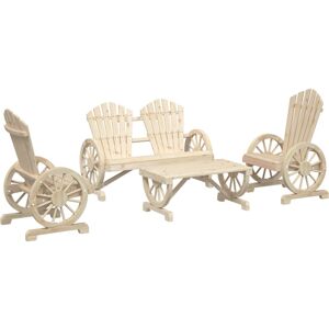 vidaXL Outdoor Furniture Set 3207125 - Garden Lounge, Solid Fir Wood, Brown vidaXL Outdoor Furniture Set 3207125 - Garden Lounge, Solid Fir Wood, Brown