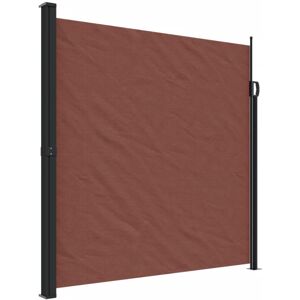 vidaXL Retractable Side Awning Outdoor Privacy Screen Shade Brown 200x600 cm vidaXL Retractable Side Awning Outdoor Privacy Screen Shade Brown 200x600 cm