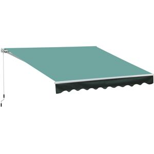 Outsunny Dark Green 3x2.5m Retractable Awning - Awning Outsunny Dark Green 3x2.5m Retractable Awning - Awning