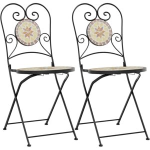 (terracotta and white) vidaXL Bistro Chairs Foldable Outdoor Chair Dining Pub Ch (terracotta and white) vidaXL Bistro Chairs Foldable Outdoor Chair Dining Pub Ch