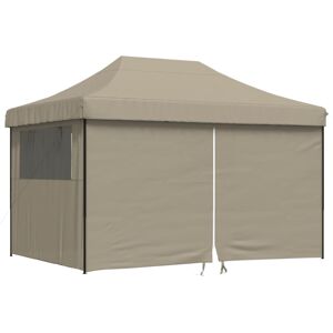 (taupe, with 4 sidewalls) vidaXL Foldable Party Tent Pop-Up with 4 Sidewalls Pat (taupe, with 4 sidewalls) vidaXL Foldable Party Tent Pop-Up with 4 Sidewalls Pat