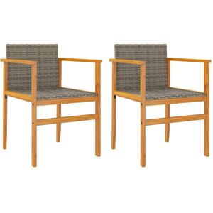 (grey, without pillow) vidaXL Garden Chairs with Cushions Outdoor Chair Poly Rat (grey, without pillow) vidaXL Garden Chairs with Cushions Outdoor Chair Poly Rat