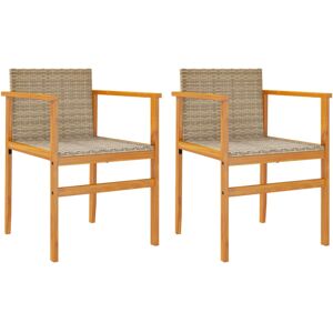 (beige, with pillow) vidaXL Garden Chairs with Cushions Outdoor Chair Poly Ratta (beige, with pillow) vidaXL Garden Chairs with Cushions Outdoor Chair Poly Ratta