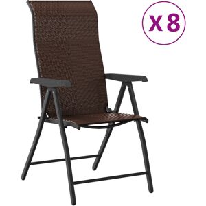 (brown, 8 pcs) vidaXL Folding Garden Chairs Foldable Outdoor Chair Lounge Chair (brown, 8 pcs) vidaXL Folding Garden Chairs Foldable Outdoor Chair Lounge Chair