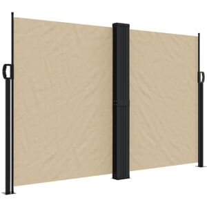 vidaXL - 160x1000 cm Beige Retractable Side Awning - Side Awning vidaXL - 160x1000 cm Beige Retractable Side Awning - Side Awning