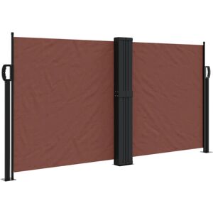vidaXL Brown 120x600 cm Retractable Side Awning - Outdoor Privacy Screen vidaXL Brown 120x600 cm Retractable Side Awning - Outdoor Privacy Screen
