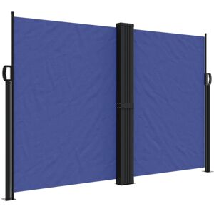 vidaXL Blue 160x1000 cm Retractable Side Awning - Side Awning vidaXL Blue 160x1000 cm Retractable Side Awning - Side Awning