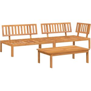 vidaXL Garden Pallet Sofa Set 3 Piece Outdoor Pallet Sofa Solid Wood Acacia vidaXL Garden Pallet Sofa Set 3 Piece Outdoor Pallet Sofa Solid Wood Acacia