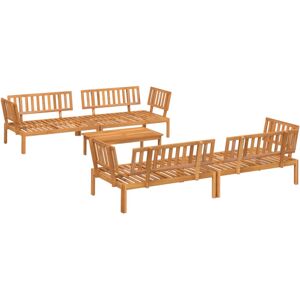 vidaXL Garden Pallet Sofa Set 5 Piece Outdoor Pallet Sofa Solid Wood Acacia vidaXL Garden Pallet Sofa Set 5 Piece Outdoor Pallet Sofa Solid Wood Acacia