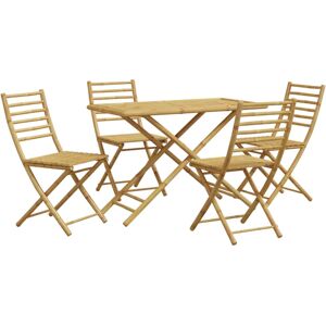 vidaXL Garden Dining Set 5 Piece Outdoor Bamboo - Garden Dining Set vidaXL Garden Dining Set 5 Piece Outdoor Bamboo - Garden Dining Set