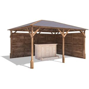 Dunster House Garden Bar Gazebo W4m x D3m Utopia with Log Bar Dunster House Garden Bar Gazebo W4m x D3m Utopia with Log Bar