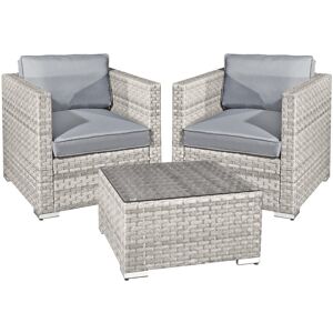 Oseasons Malta Rattan 2 Seat Tea for Two Set in Dove Grey Oseasons Malta Rattan 2 Seat Tea for Two Set in Dove Grey