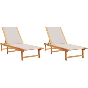 (grey, 2x sun lounger) vidaXL Sun Lounger Bed Outdoor Garden Recliner Solid Acac (grey, 2x sun lounger) vidaXL Sun Lounger Bed Outdoor Garden Recliner Solid Acac