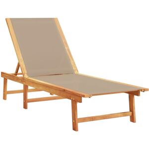 (taupe, sun lounger) vidaXL Sun Lounger Bed Outdoor Garden Recliner Solid Acacia (taupe, sun lounger) vidaXL Sun Lounger Bed Outdoor Garden Recliner Solid Acacia