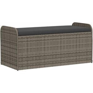 (grey, 115 x 51 x 52 cm) vidaXL Storage Bench with Cushion Outdoor Bench Patio S (grey, 115 x 51 x 52 cm) vidaXL Storage Bench with Cushion Outdoor Bench Patio S