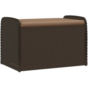 (brown, 80 x 51 x 52 cm) vidaXL Storage Bench with Cushion Outdoor Bench Patio S (brown, 80 x 51 x 52 cm) vidaXL Storage Bench with Cushion Outdoor Bench Patio S