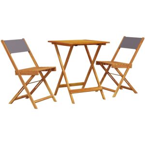 vidaXL Bistro Set 3 Piece Outdoor Bar Set Anthracite Fabric and Solid Wood vidaXL Bistro Set 3 Piece Outdoor Bar Set Anthracite Fabric and Solid Wood