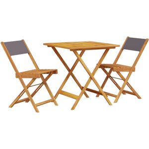 vidaXL Bistro Set 3 Piece Outdoor Bar Set Anthracite Fabric and Solid Wood vidaXL Bistro Set 3 Piece Outdoor Bar Set Anthracite Fabric and Solid Wood