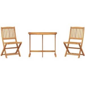 vidaXL Folding Garden Dining Set 3 Piece Table and Chair Solid Wood Acacia vidaXL Folding Garden Dining Set 3 Piece Table and Chair Solid Wood Acacia