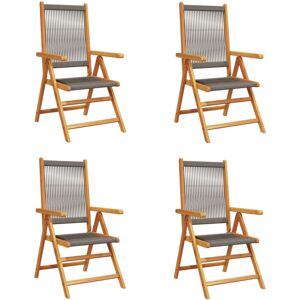 (grey, 4 pcs) vidaXL Reclining Garden Chairs Outdoor Chairs Patio Armchair Solid (grey, 4 pcs) vidaXL Reclining Garden Chairs Outdoor Chairs Patio Armchair Solid