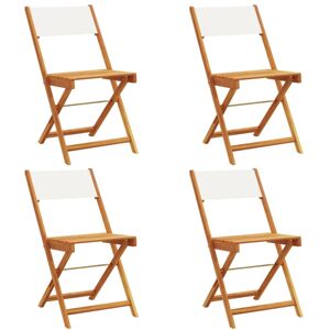 (cream, 4 pcs) vidaXL Bistro Chairs Outdoor Chair Dining Chair Solid Wood Acacia (cream, 4 pcs) vidaXL Bistro Chairs Outdoor Chair Dining Chair Solid Wood Acacia