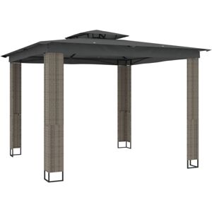 vidaXL Anthracite Steel 2.94x2.94 m Double Roof Gazebo vidaXL Anthracite Steel 2.94x2.94 m Double Roof Gazebo