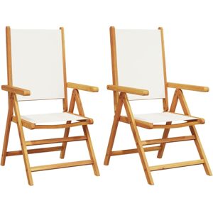 (cream, 2 pcs) vidaXL Reclining Garden Chairs Outdoor Chairs Armchair Fabric & S (cream, 2 pcs) vidaXL Reclining Garden Chairs Outdoor Chairs Armchair Fabric & S