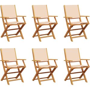 (beige, 6 pcs) vidaXL Garden Chairs Outdoor Chair Dining Chair Solid Wood Acacia (beige, 6 pcs) vidaXL Garden Chairs Outdoor Chair Dining Chair Solid Wood Acacia