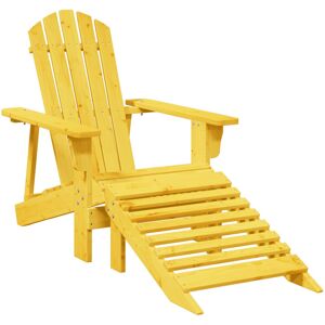 (yellow) vidaXL Adirondack Chair with Ottoman Outdoor Chair Garden Chair Solid W (yellow) vidaXL Adirondack Chair with Ottoman Outdoor Chair Garden Chair Solid W
