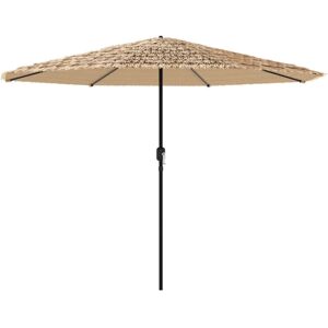 vidaXL Garden Parasol - 388x388x248 cm - Brown - Outdoor Umbrella vidaXL Garden Parasol - 388x388x248 cm - Brown - Outdoor Umbrella