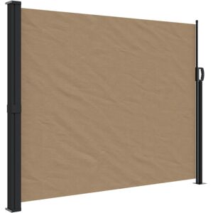 vidaXL Retractable Side Awning Taupe 160x300 cm - Outdoor Privacy Screen vidaXL Retractable Side Awning Taupe 160x300 cm - Outdoor Privacy Screen