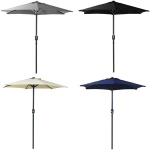 (Black) Charles Bentley Patio Market Garden Parasol Umbrella Crank Function - Po (Black) Charles Bentley Patio Market Garden Parasol Umbrella Crank Function - Po
