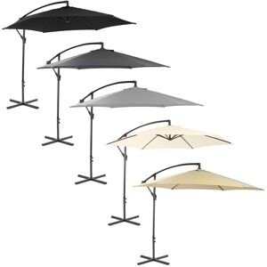 (Off-White) Charles Bentley 3m Hanging Banana Cantilever Patio Garden Umbrella (Off-White) Charles Bentley 3m Hanging Banana Cantilever Patio Garden Umbrella