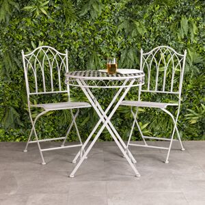 Charles Bentley Wrought Iron Bistro Set Metal Outdoor Garden Patio Set With Rust Charles Bentley Wrought Iron Bistro Set Metal Outdoor Garden Patio Set With Rust