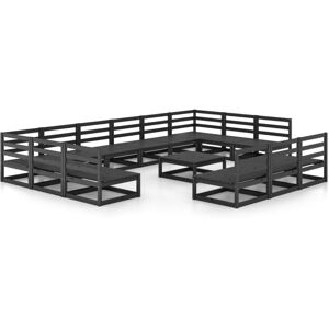 vidaXL Solid Pinewood Garden Lounge Set 9 Piece Wooden Furniture Sofa Set vidaXL Solid Pinewood Garden Lounge Set 9 Piece Wooden Furniture Sofa Set