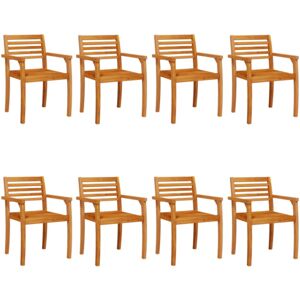 vidaXL Garden Chairs 8 pcs Solid Wood Acacia - Garden Chairs vidaXL Garden Chairs 8 pcs Solid Wood Acacia - Garden Chairs