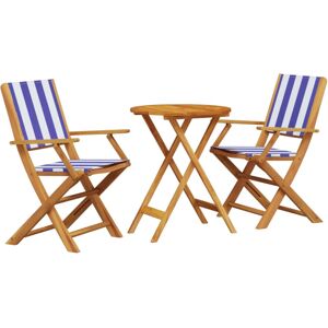 (blue and white, 60 x 75 cm) vidaXL Bistro Set 3 Piece Outdoor Bar Set Blue and (blue and white, 60 x 75 cm) vidaXL Bistro Set 3 Piece Outdoor Bar Set Blue and