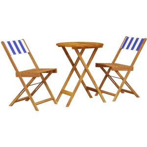 (blue and white, 60 x 75 cm) vidaXL Bistro Set 3 Piece Outdoor Bar Set Blue and (blue and white, 60 x 75 cm) vidaXL Bistro Set 3 Piece Outdoor Bar Set Blue and
