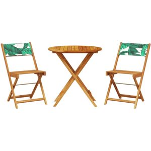 (leaf pattern, 70 x 75 cm) vidaXL Bistro Set 3 Piece Outdoor Bar Set Blue and Wh (leaf pattern, 70 x 75 cm) vidaXL Bistro Set 3 Piece Outdoor Bar Set Blue and Wh