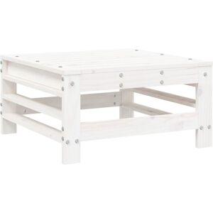 vidaXL Garden Footstool Ottoman Footrest Outdoor Stool White Solid Wood Pine vidaXL Garden Footstool Ottoman Footrest Outdoor Stool White Solid Wood Pine