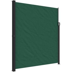 vidaXL Retractable Side Awning Outdoor Privacy Screen Dark Green 220x300 cm vidaXL Retractable Side Awning Outdoor Privacy Screen Dark Green 220x300 cm
