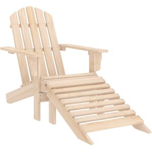 vidaXL Solid Fir Wood Garden Adirondack Chair with Ottoman Outdoor Lounge vidaXL Solid Fir Wood Garden Adirondack Chair with Ottoman Outdoor Lounge