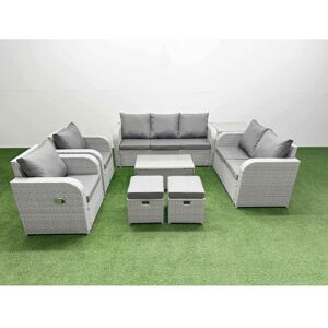 Fimous PE Rattan Garden Furniture Set Adjustable Chair Sofa Double Love Seat 2 S Fimous PE Rattan Garden Furniture Set Adjustable Chair Sofa Double Love Seat 2 S