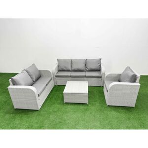 Fimous Patio PE Wicker 6 Seater Outdoor Rattan Furniture Sofa Sets with Reclinin Fimous Patio PE Wicker 6 Seater Outdoor Rattan Furniture Sofa Sets with Reclinin