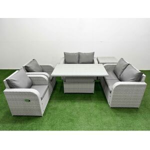 Fimous 6 Seater Outdoor Reclining Chair Love Sofa Set Rattan Garden Furniture Se Fimous 6 Seater Outdoor Reclining Chair Love Sofa Set Rattan Garden Furniture Se