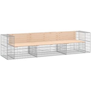 (natural pine) vidaXL Garden Bench Outdoor Park Bench Gabion Design Impregnated (natural pine) vidaXL Garden Bench Outdoor Park Bench Gabion Design Impregnated
