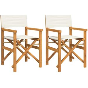 (cream, 2 pcs) vidaXL Folding Director's Chairs Picnic Chair Outdoor Chair Solid (cream, 2 pcs) vidaXL Folding Director's Chairs Picnic Chair Outdoor Chair Solid