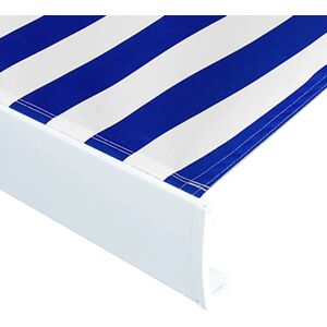 vidaXL Awning Top Sunshade Canvas Blue & White 400x300 cm sun shade vidaXL Awning Top Sunshade Canvas Blue & White 400x300 cm sun shade