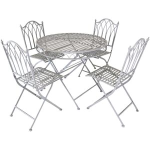 Charles Bentley Rustic 5 Piece Wrought Iron Outdoor Patio Bistro Set Seats 4 Peo Charles Bentley Rustic 5 Piece Wrought Iron Outdoor Patio Bistro Set Seats 4 Peo