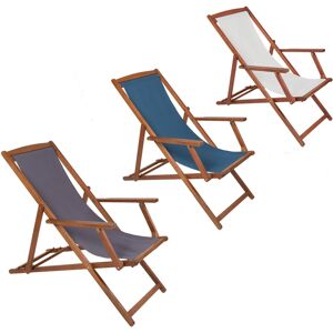 (Teal) Charles Bentley FSC Eucalyptus Wooden Foldable Deck Chair with 3 Reclinin (Teal) Charles Bentley FSC Eucalyptus Wooden Foldable Deck Chair with 3 Reclinin